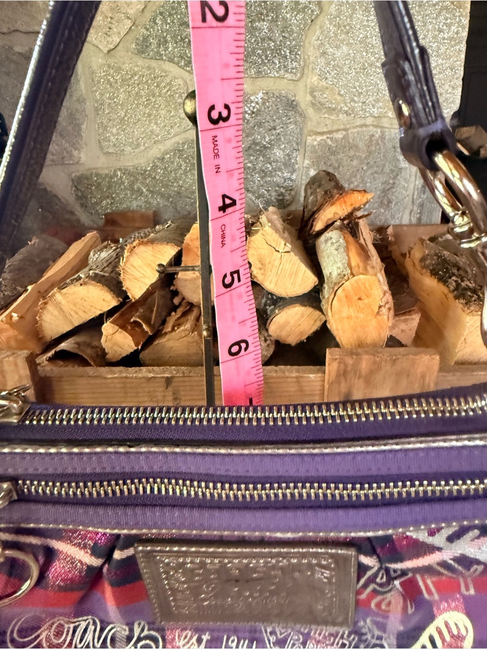 Coach Poppy Glam Graffiti Wristlet - Picture 9 of 12